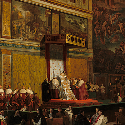 نقاشی پاپ پیوس هفتم در کلیسای سیستین