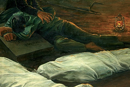 خاکسپاری شبانه شهدا